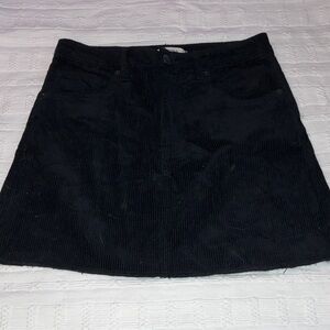 Forever 21 Black Mini Skirt Cordouroy Small